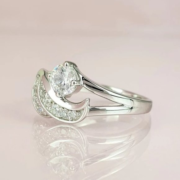 Lovely Zircon Full Filled Romantic Angel Wings Wedding Ring for Women, PD336 - Picture 3 of 7